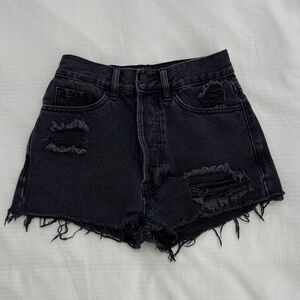 PacSun Black Ultra High-rise Slim Short